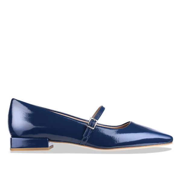 women's blue mary-janes - Italian leather - 'equi' | habbot