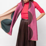 scarf reversible 70141 - choc green