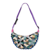 shoulder bag - green geo