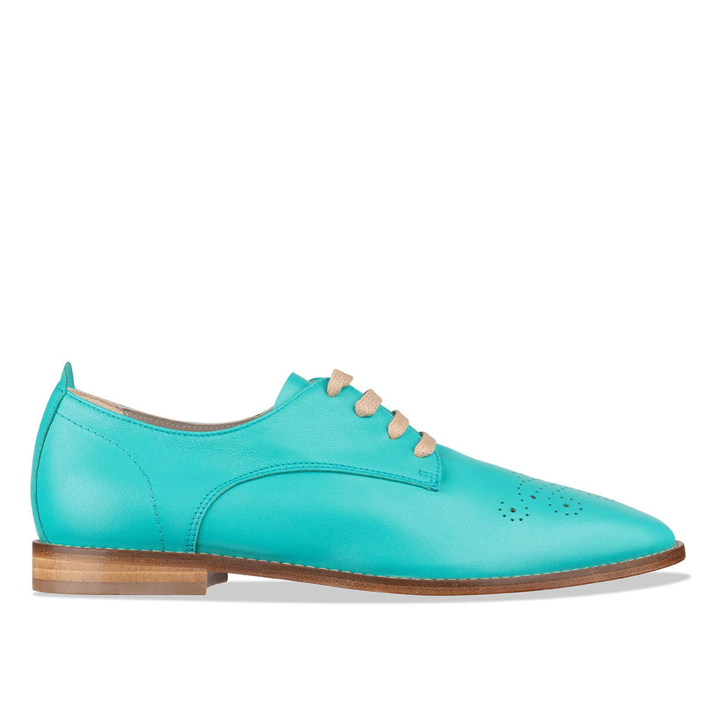 women's blue brogues - Italian leather - 'alessio'
