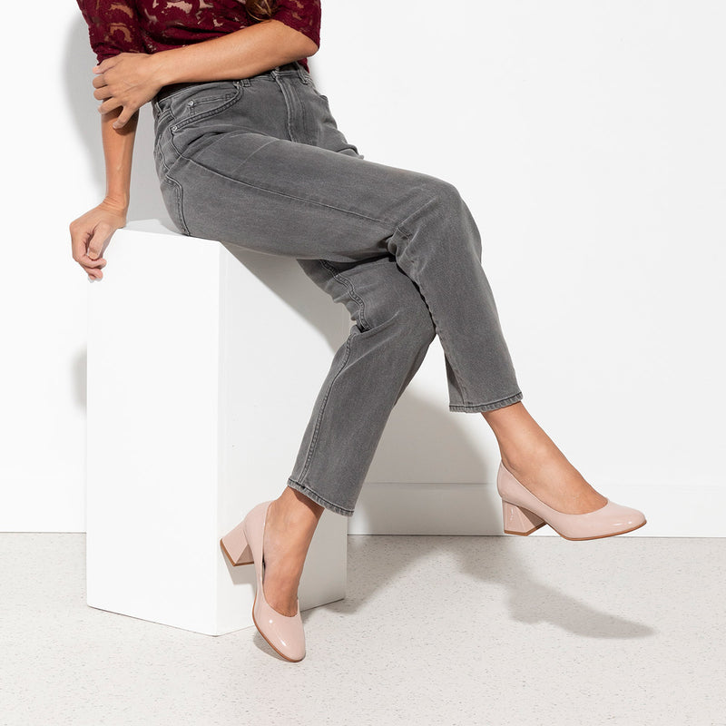 Women's Pink Heels - Italian Patent Leather - 'Barkly' | Habbot