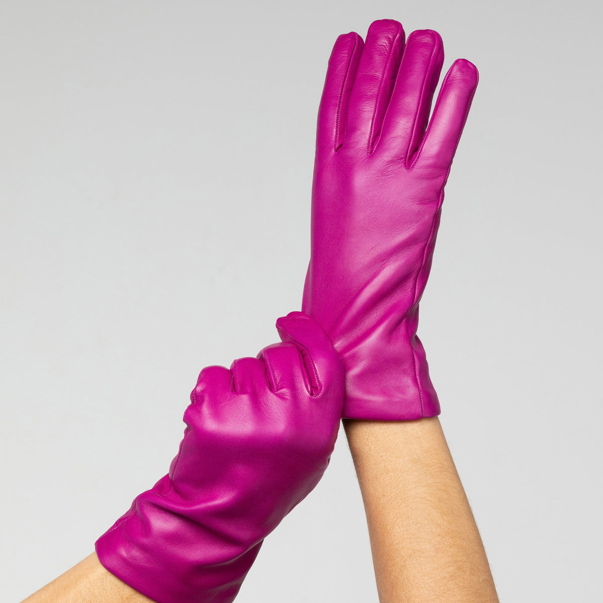 Amazon.com: Kaupuar Aesthetic Pink Leather Winter Gloves for