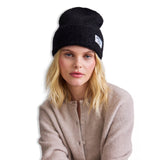 mohair beanie - black