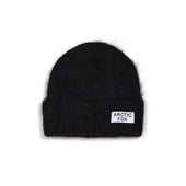mohair beanie - black