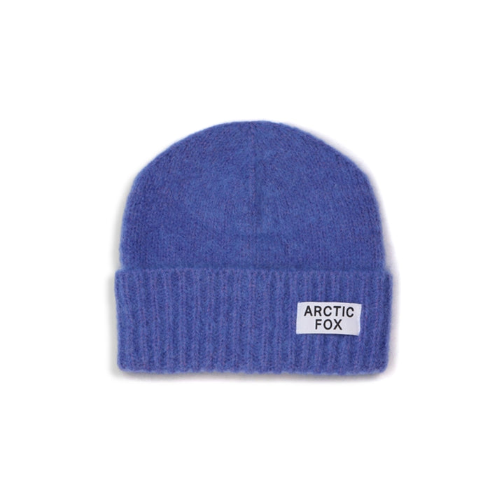mohair beanie - blue