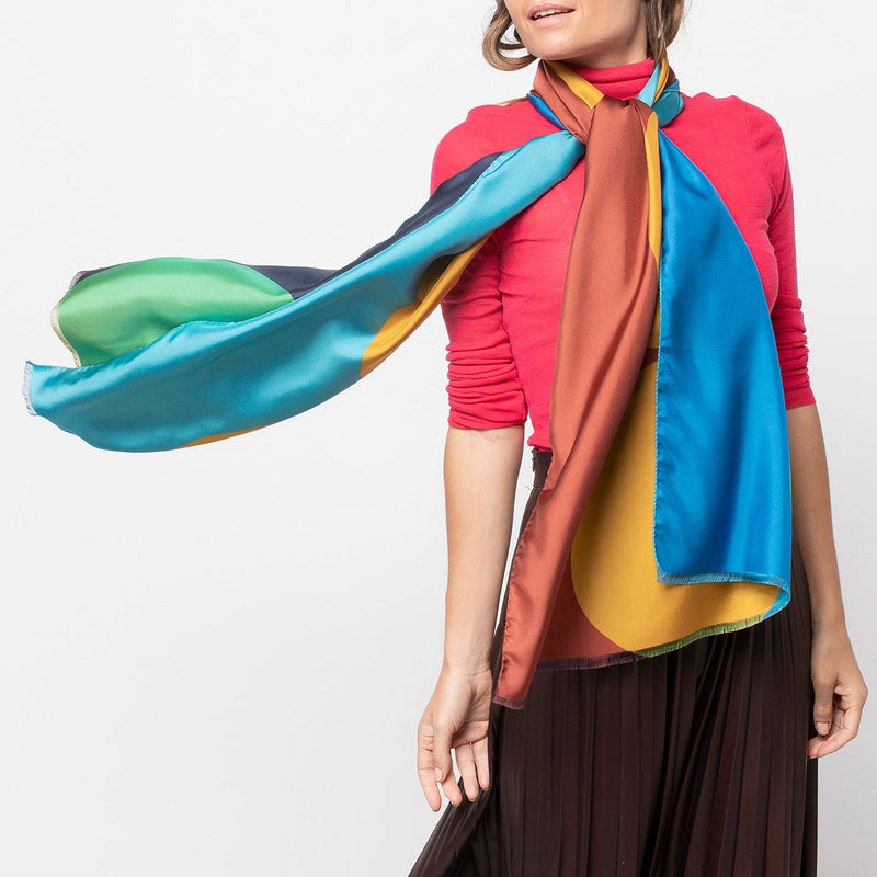 scarf reversible 70141 - mint orange