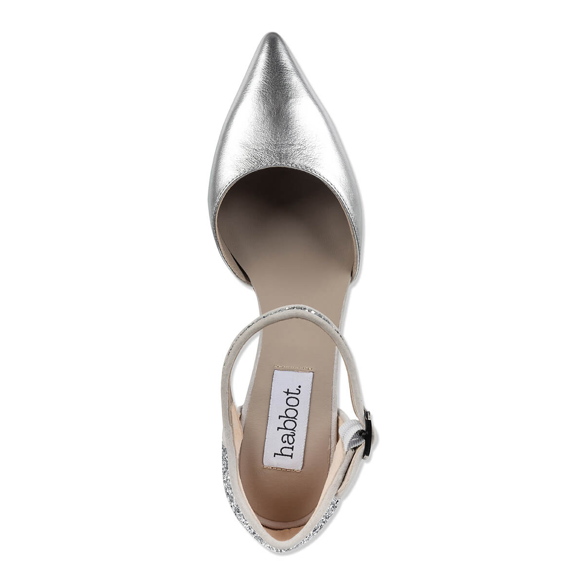 women's silver heels - Italian leather - 'tanza' | habbot