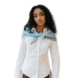 triangle scarf - fmn blue