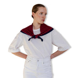 triangle scarf - navy red