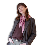 triangle scarf - pink stripe