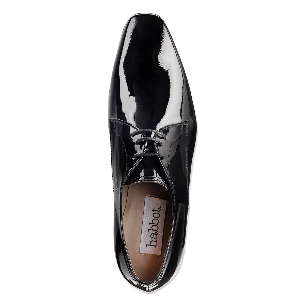 'Doppio' Women's black patent flat lace-ups – Italian Made Shoes | habbot