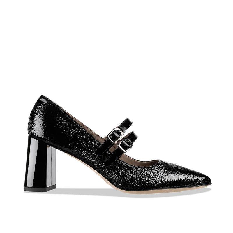 'motolto' women's point toe pumps in black patent leather - Italian ...
