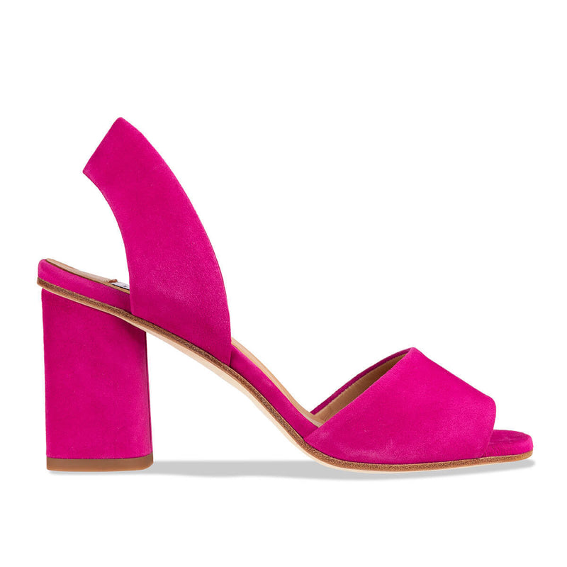 Riva' Women's slingback heels pink suede - made in Italy | habbot