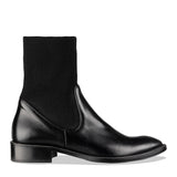 'zara' Women's Flat Ankle Boots - black Leather | habbot